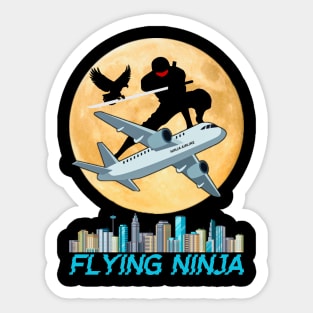 Flying Ninja - Funny Ninja Warrior Sticker